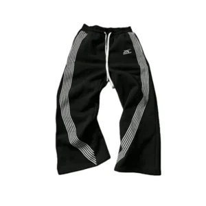 Black trousers with stripes 4460