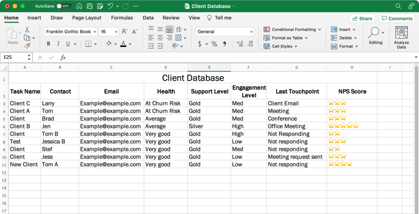 CNFANS Spreadsheet Excel: Organized Shopping Data in Excel
